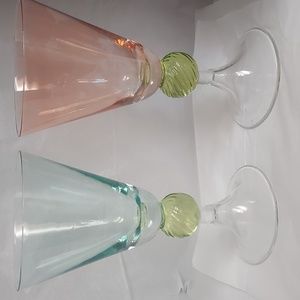 Stemmed water Goblets set of 2.